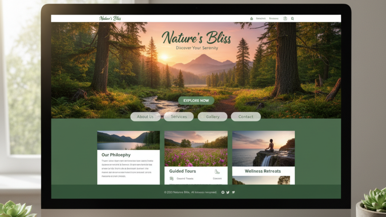 Nature’s Bliss – Static Website Thumbnail